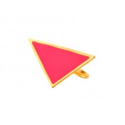 Dubbelring rosa triangel